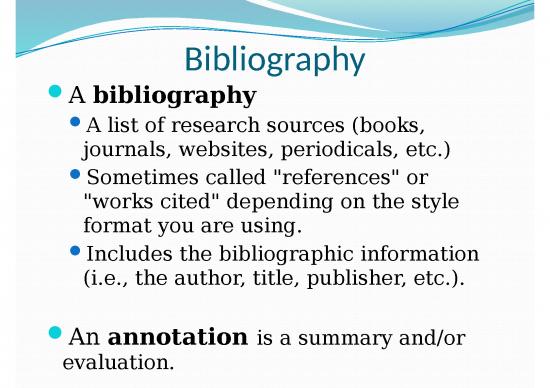 Annotated Bibliography Ppt 81885 | Annotated Bibliographies ...