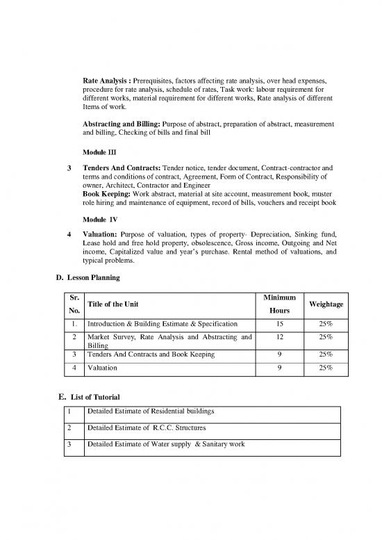 Building Pdf 83837 | Cv802 Estimation, Costing & Valuation
