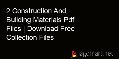picture 2 Construction And Building Materials Pdf Files | Download Free Collection Files