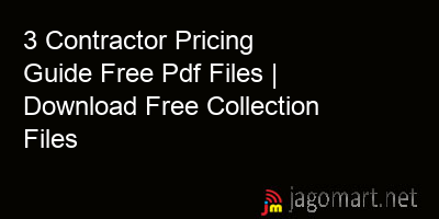 picture 3 Contractor Pricing Guide Free Pdf Files | Download Free Collection Files