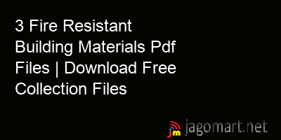 picture 3 Fire Resistant Building Materials Pdf Files | Download Free Collection Files