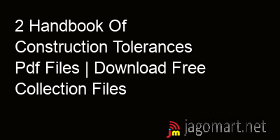 2 Handbook Of Construction Tolerances Pdf Files | Download Free ...