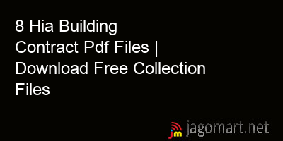 picture 8 Hia Building Contract Pdf Files | Download Free Collection Files