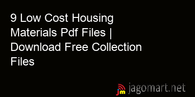 picture 9 Low Cost Housing Materials Pdf Files | Download Free Collection Files