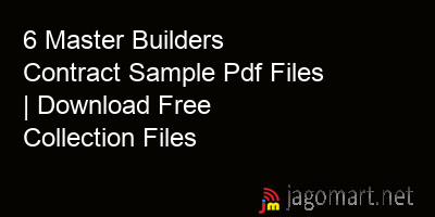 picture 6 Master Builders Contract Sample Pdf Files | Download Free Collection Files
