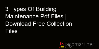 picture 3 Types Of Building Maintenance Pdf Files | Download Free Collection Files