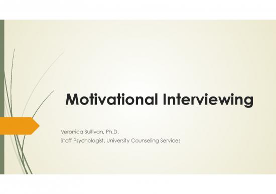 picture1_Motivational Interviewing Pdf 86568 | 1 Motivational Interviewing Sullivan 2015