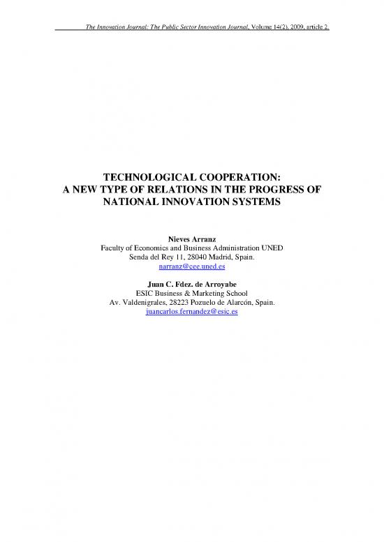 picture Technological Innovation Pdf 85183 | 2009 14 2 2 Arranz Tech Cooperate