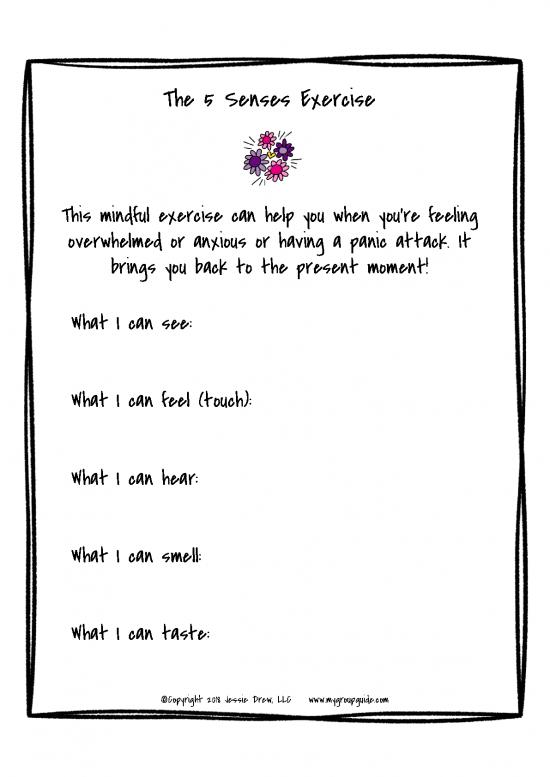 picture1_Therapeutic Exercise Pdf 86505 | 5 Senses Grounding Technique
