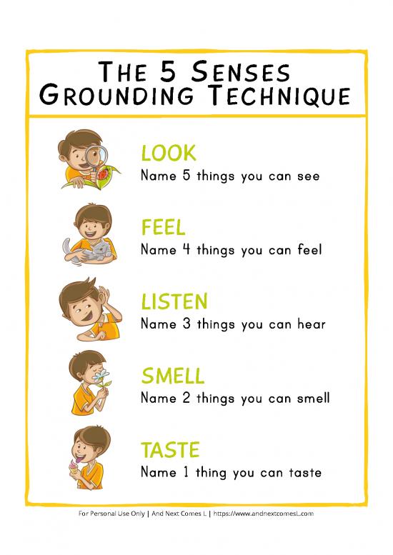5 Senses Grounding Technique Poster