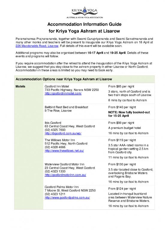 picture1_Kriya Yoga Pdf 85843 | Accommodation Information Guide