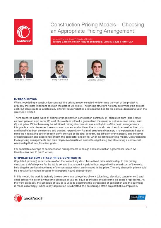 picture Sample Contract For Construction 84317 | Construction Pricing Models – Choosing An Appropriate Pricing Arrangement