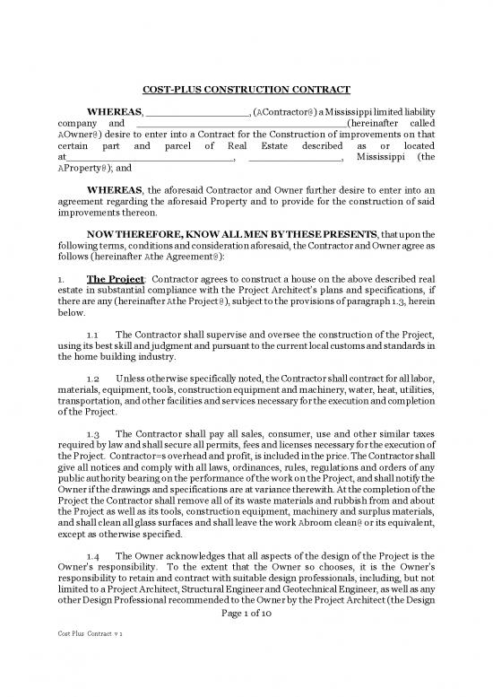 picture Sample Contract For Construction 84330 | Cost Plus Construction Contract 9 2