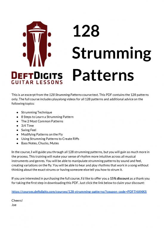 picture_Play Therapy Pdf 85549 | Deft Digits 128 Strumming Patterns Patterns Only