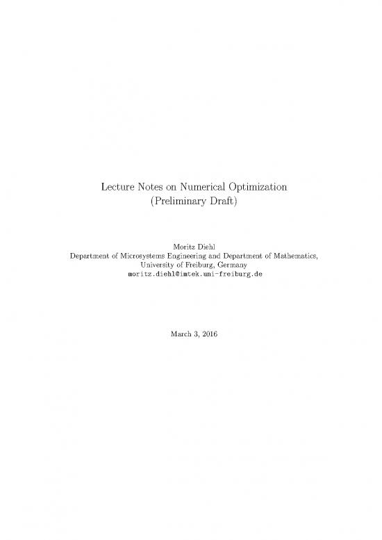 picture1_Numerical Optimization Pdf 85450 | Diehl2016