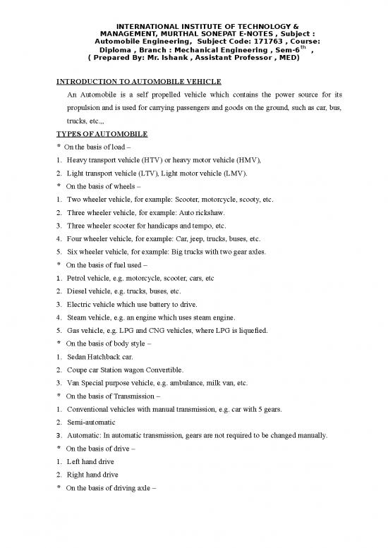 picture Technology Pdf 84955 | Diplomame ,6th, Automobile Engineering