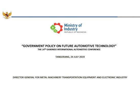 picture Technology Pdf 85137 | Dirjen Ilmate  Sesi Siang Government Policy On Future Automotive Technology Giias Conference 240719