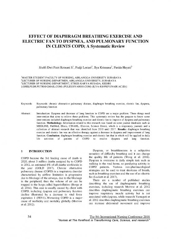 picture1_Breathing Exercise Pdf 85632 | Effect Of Diaphragm Breathing Exercise And Electric Fan To Dyspnea, And Pulmonary Function In Clients Copd; A Systematic Review