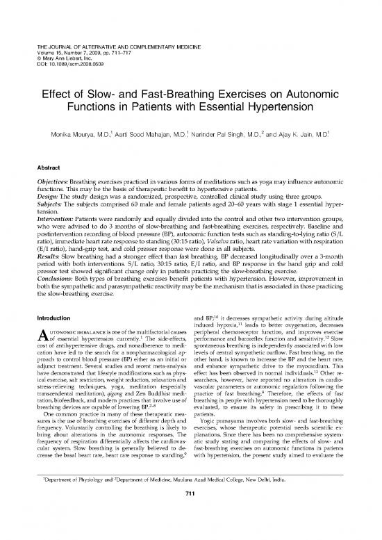 picture1_Yoga Breathing Exercises Pdf 85727 | Effect Of Slow And Fast Breathing Exercises On Autonomic