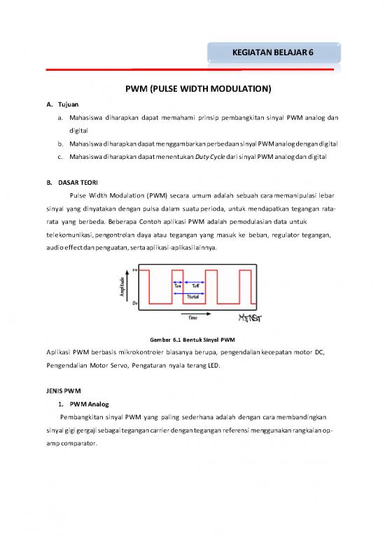 picture_Pulse Width Modulation Pdf 85621 | Elektronika Daya Jobsheet 6 Pwm
