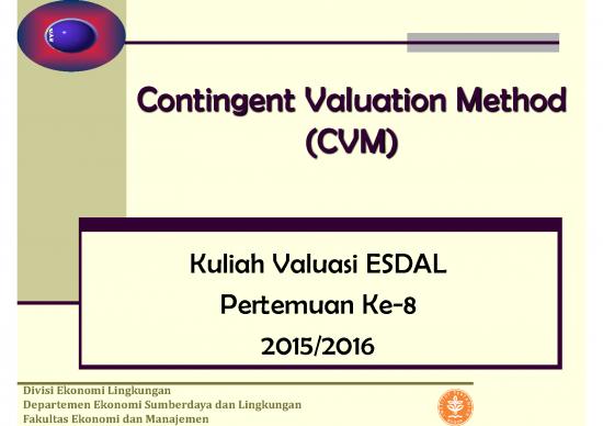 picture1_Valuation Methods Pdf 86658 | Environmental Valuation 8