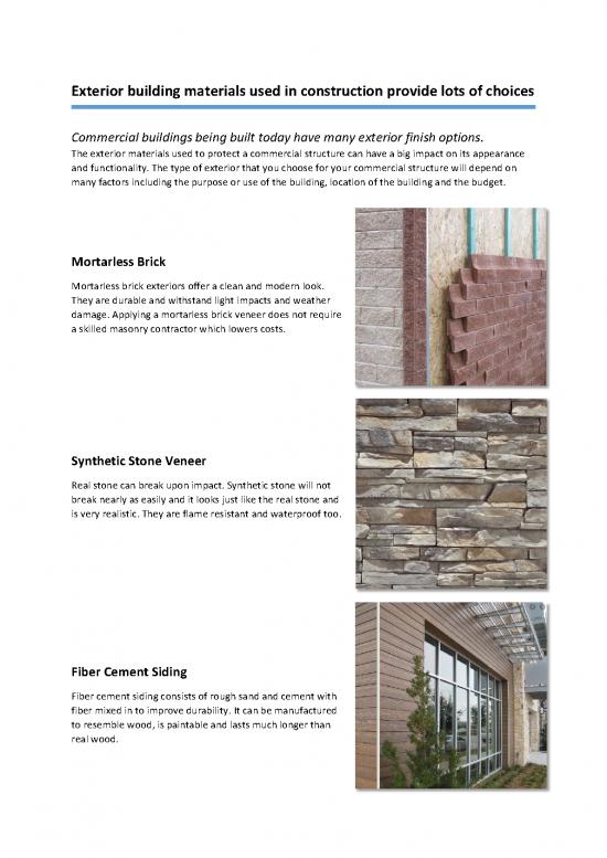 picture Building Pdf 84511 | Exterior Building Materials In Construction Provide Lots Of Choices