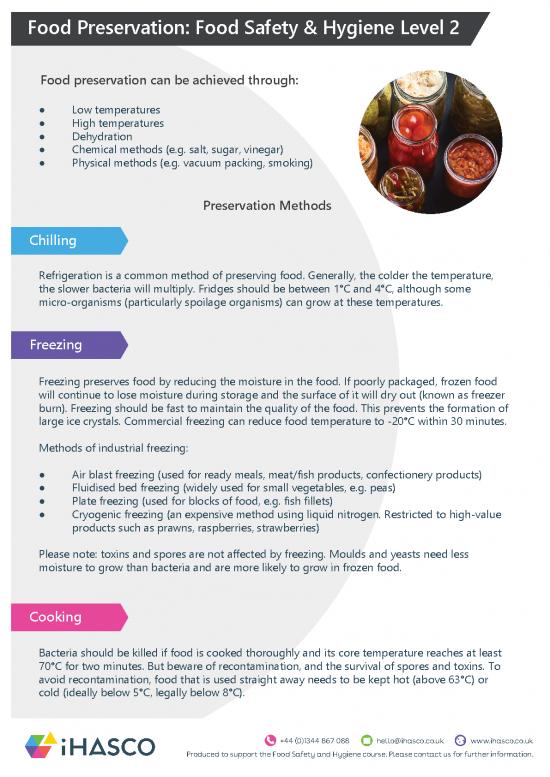 picture1_Food Preservation Methods Pdf 86374 | Food Preservation
