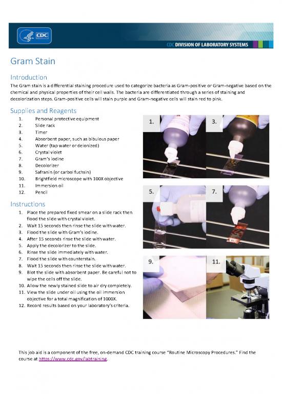 picture1_Gram Staining Procedure Pdf 86519 | Gram Stain 508