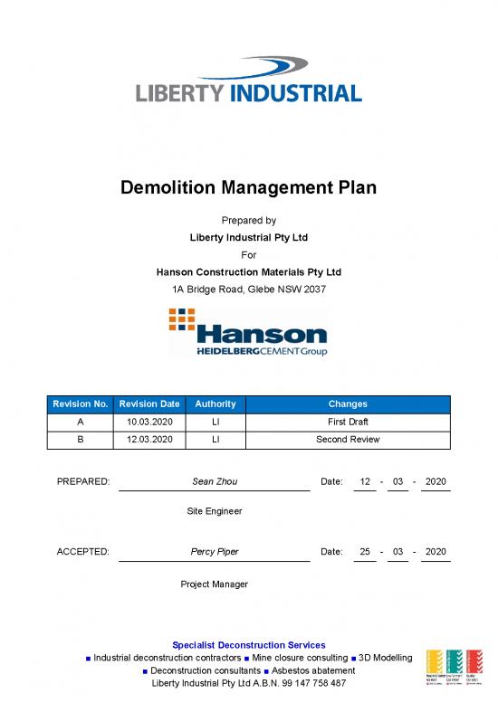 picture Construction Pdf 84328 | Hanson Blackwattle Bay Demolition Management Plan Rev C