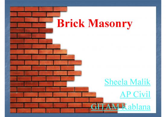 picture Building Pdf 84305 | Introd Civil Engg Brick Masonry By Sheela