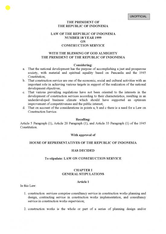 picture Construction Pdf 84295 | Law N 18 Of 1999 On Construction Services