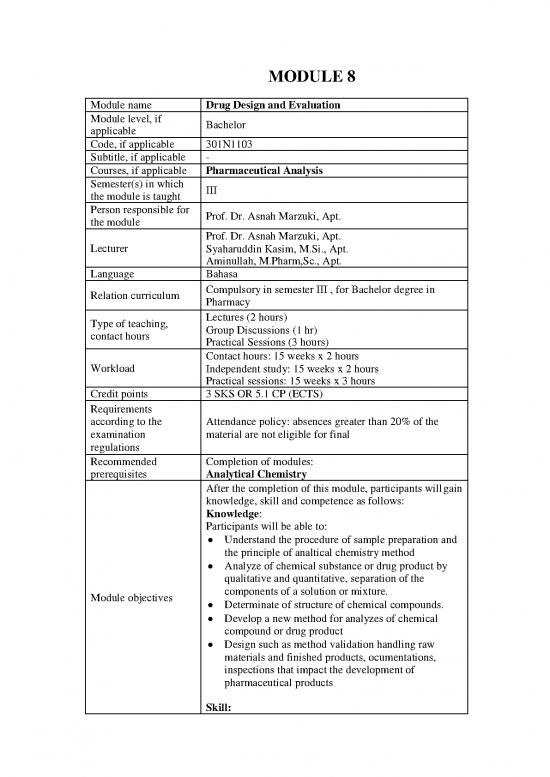 picture Pharmaceutical Analysis Pdf 85688 | Module 8 Pharmaceutical Analysis