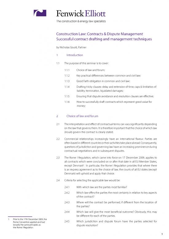 picture1_Sample Contract For Construction 84284 | Nick Gould   Ibc Paper Successful Contract Drafting And Management Techniques