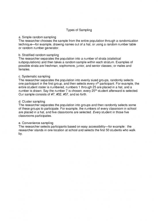 picture Types Of Sampling Pdf 86587 | Notes On The Types Of Sampling
