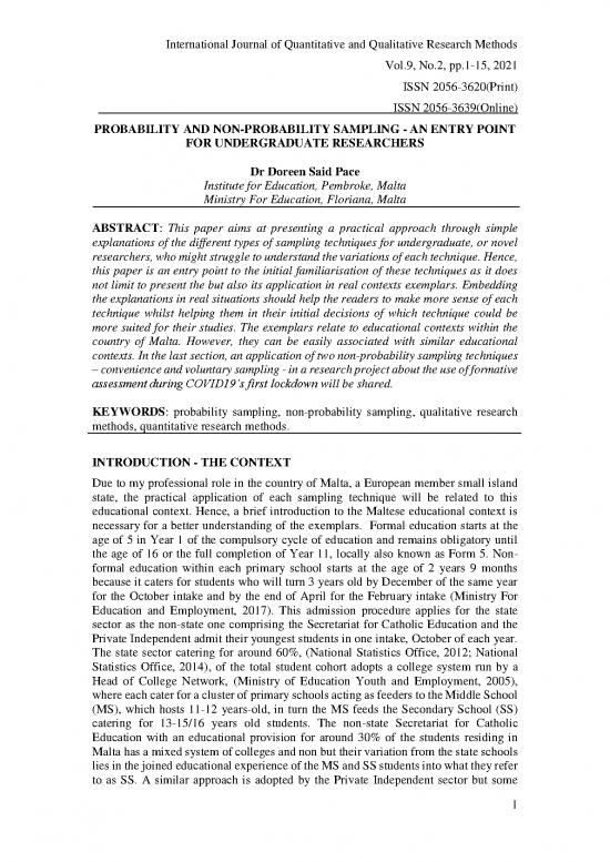 picture Types Of Sampling Pdf 86611 | Probability And Non Probability Sampling An Entry Point For Undergraduate Researchers