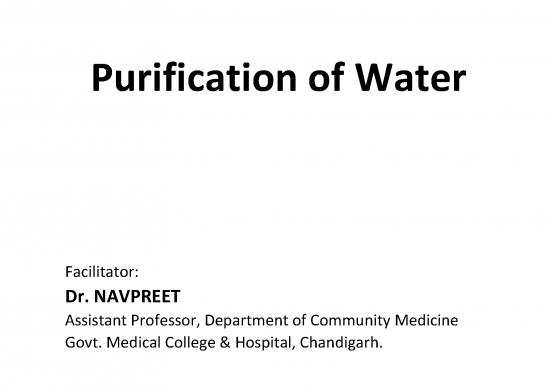 literature review on water purification