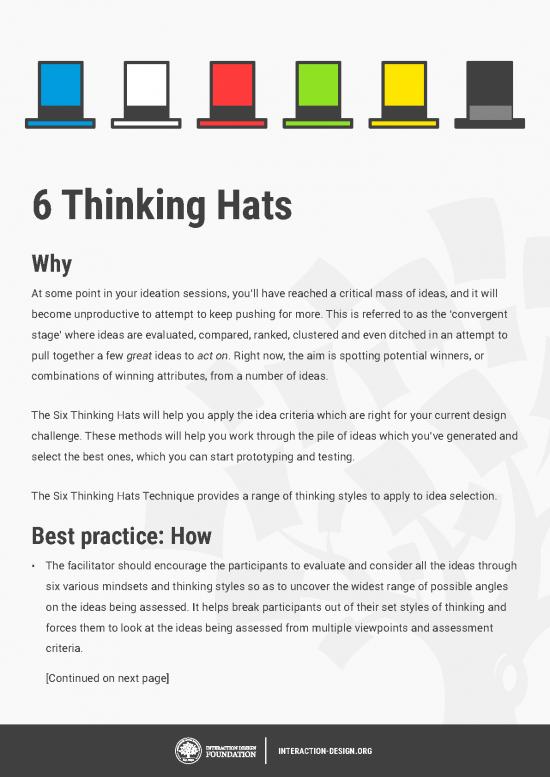 picture_Six Thinking Hats Pdf 85595 | Six Thinking Hats