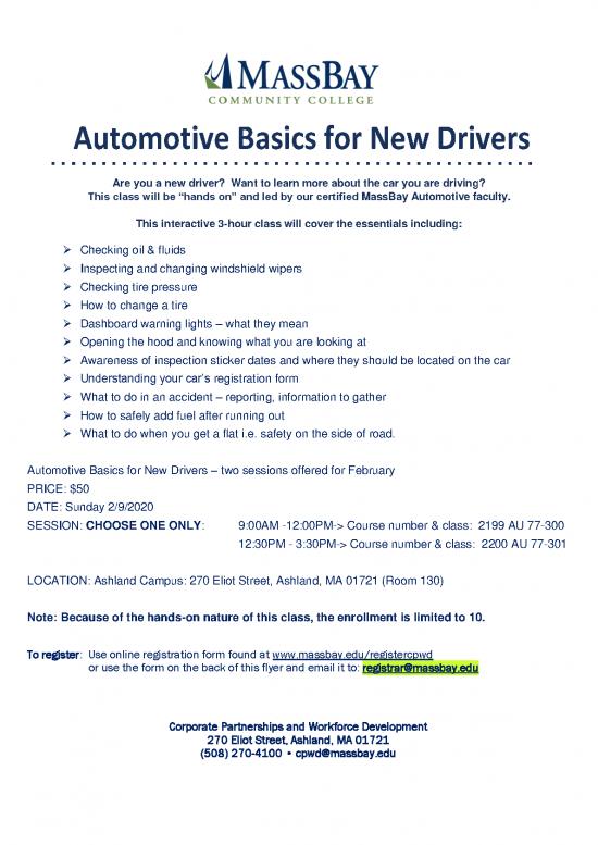 picture Automotive Pdf 85208 | Spring 2020 Automotive Basics   Registration