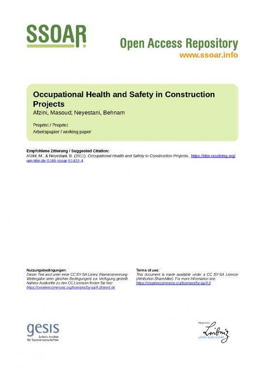 picture_Construction Pdf 84688 | Ssoar 2011 Afzini Et Al Occupational Health And Safety In