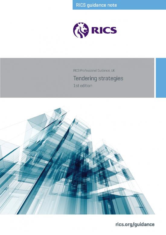 picture_Construction Pdf 84636 | Tendering Strategies 1st Edition Rics