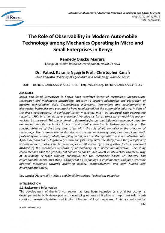 picture_Technology Development Pdf 85769 | The Role Of Observability In Modern Automobile Technology Among Mechanics Operating In Micro And Small Enterprises In Kenya