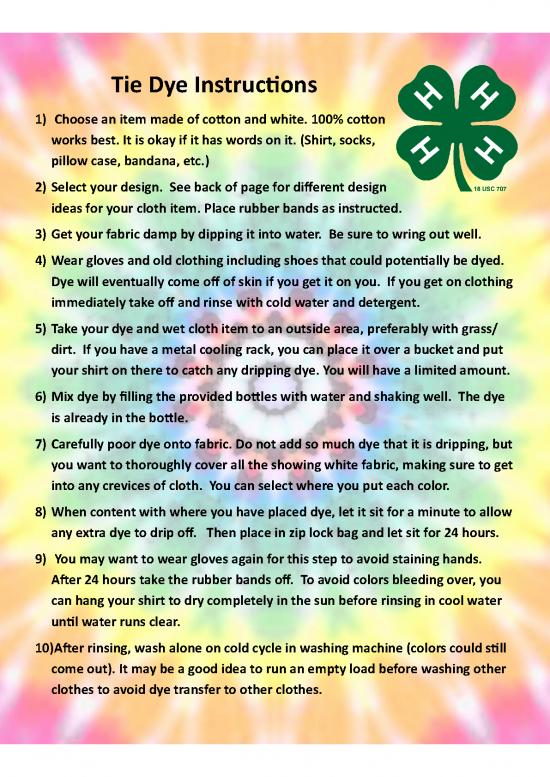 picture1_Tie Dye Instructions Pdf 86013 | Tie Dye Instructions 1 002