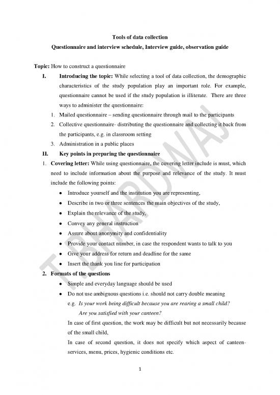 picture1_Schedule Pdf 86599 | Tools Questionnaire And Inteview Schedule New
