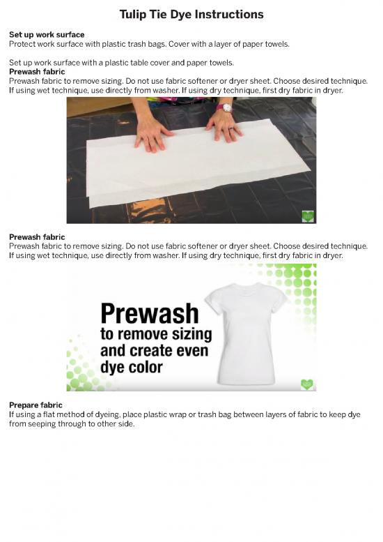 Tie Dye Instructions Pdf 86212 | Tulip Tie Dye Washing Instructions