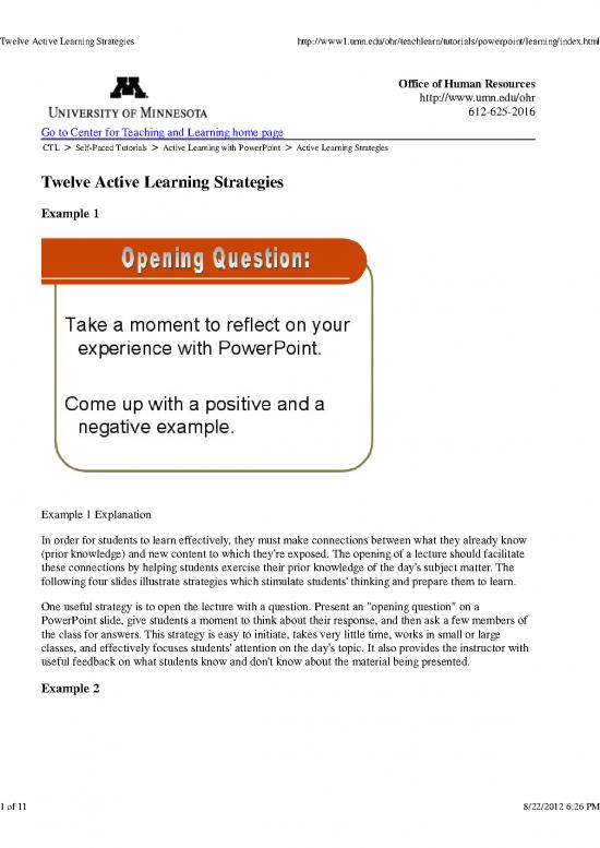 picture1_Therapeutic Exercise Pdf 86267 | Twelve Active Learning Strategies