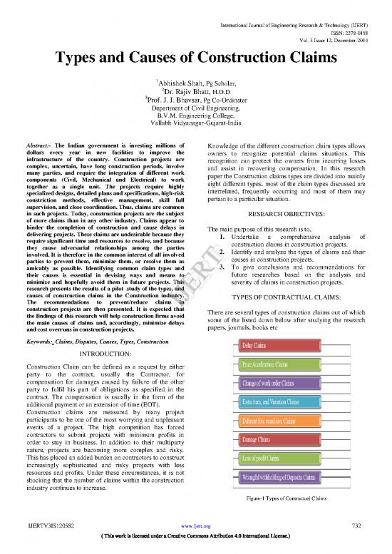 picture1_Construction Pdf 84392 | Types And Causes Of Construction Claims Ijertv3is120582