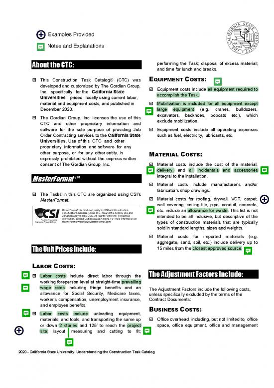 Construction Pdf 84316 Using The Construction Cost Task Catalog