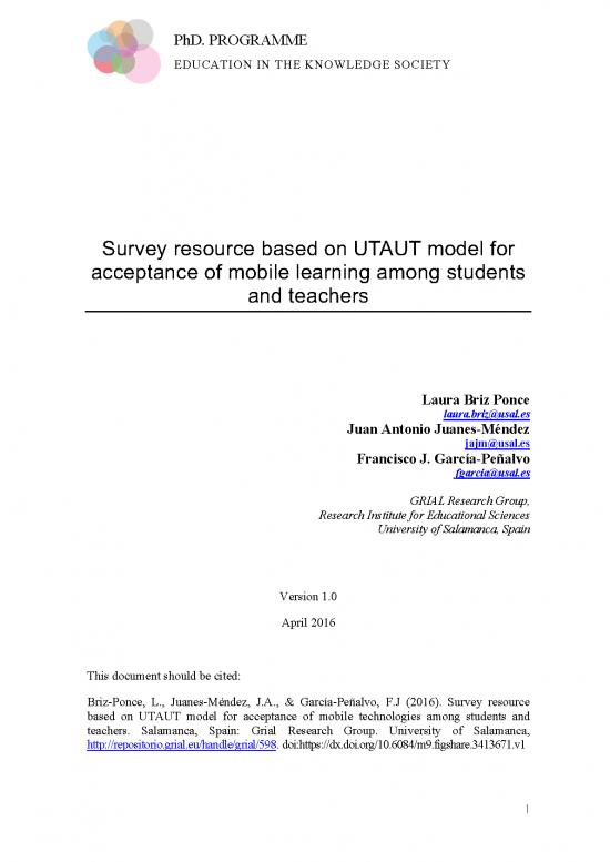 picture Mobile Learning Pdf 84866 | Utaut Model   English