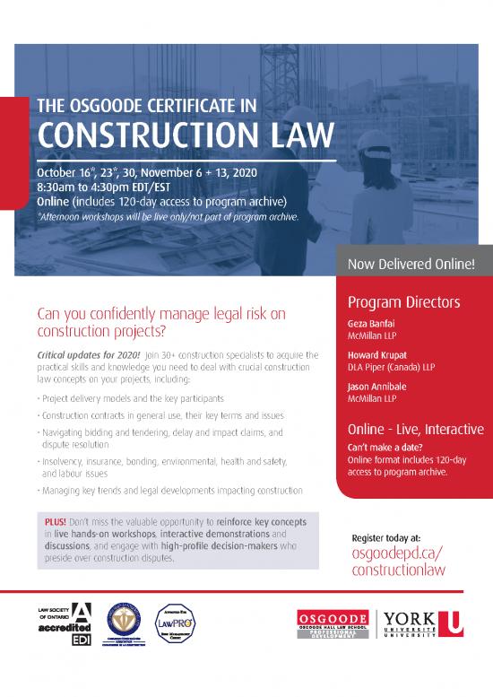 picture Construction Pdf 84570 | Yk12852 Certificate In Construction Law Rev7