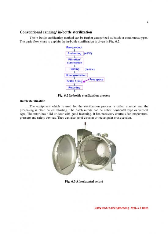Technology Pdf 86063 6 Sterilisation Of Milk Dairy And Food Engineering